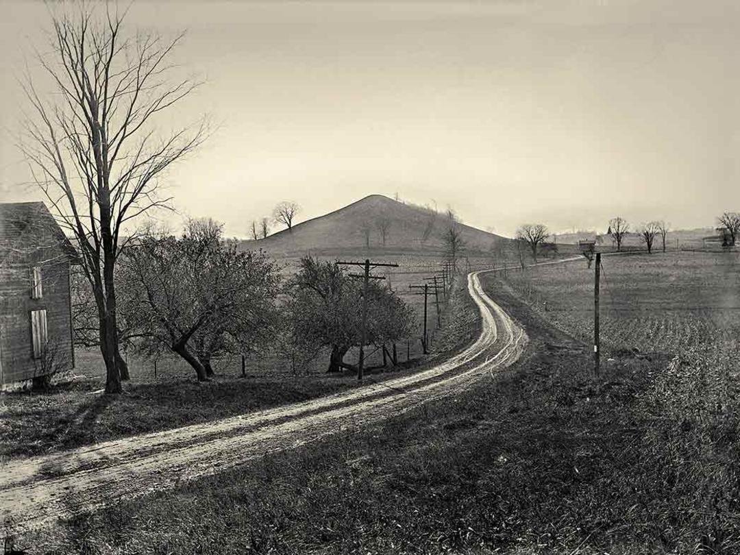 Historic photograph of Hill Cumorah in western New York